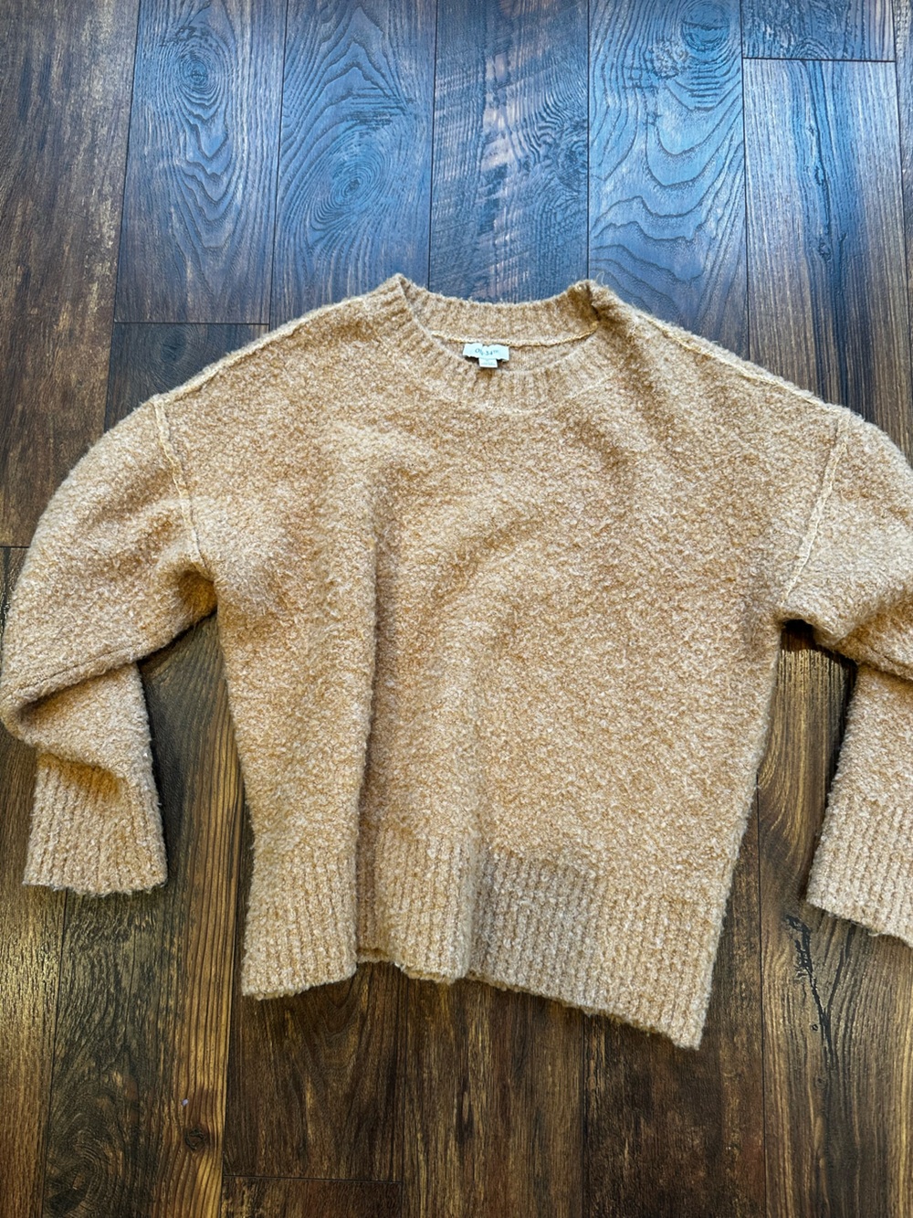 Cozy Crewneck Sweater in Camel
